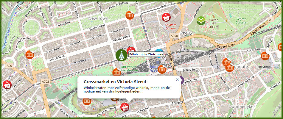 waar moet je kerst vieren in Edinburgh?