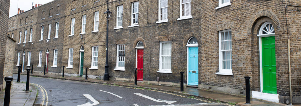 Roupell Street bij Waterloo in Londen