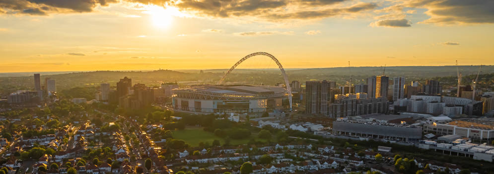 Wembley voetbalstadion in Londen
