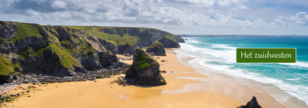 Zon en strand in het zuidwesten van Engeland