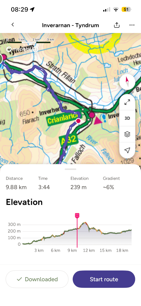 schermafbeelding ven wandelkaart