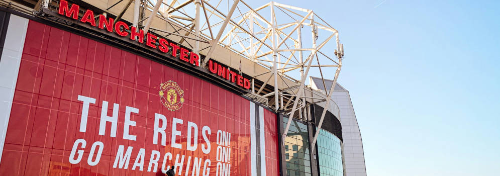 Het stadion Old Trafford in Manchester