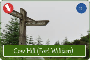 Wandelpad naar Cow Hill in Schotland