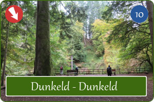 Wandelpad in The Hermitage bij Dunkeld