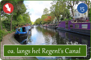 Wandelpad langs het Regent's Canal in Londen