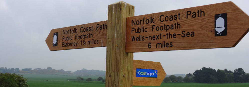 Norfolk Coast Path bij Stiffkey, Engeland