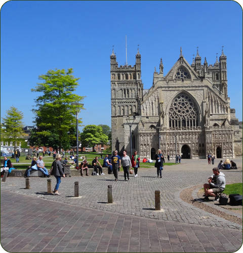 Exeter Cathedral in Devon, Engeland