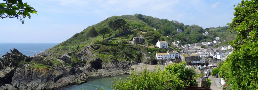 Het pittoreske dorpje Polperro in Cornwall, Engeland