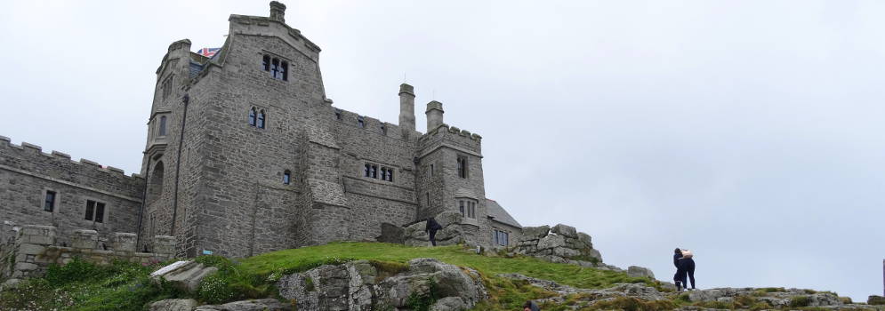 Het kasteel van St Michael's Mount in Cornwall, Engeland