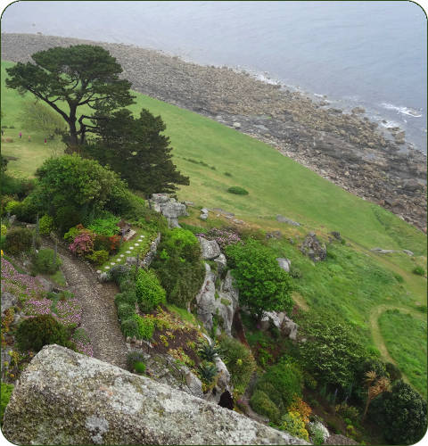 De tuin van St Michael's Mount in Marazion