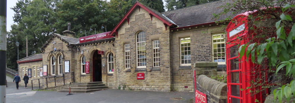 Treinstation van de stoomtrein in Haworth, West Yorkshire