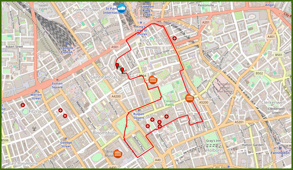 kaart van de City of Westminster