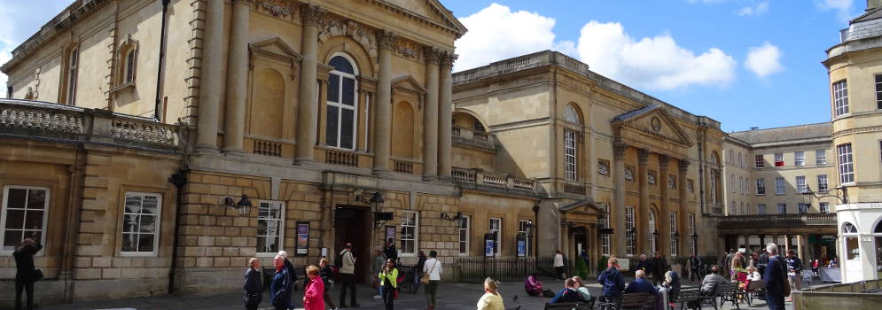 Het Romeinse badhuis in Bath, Engeland