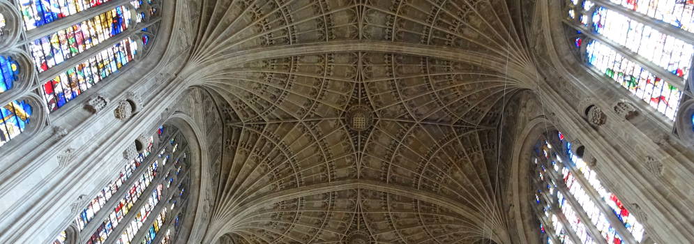 Interieur van Kings College Chapel in Cambridge, Engeland