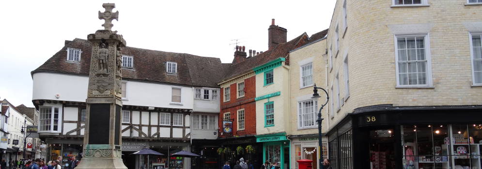 Straatje in Canterbury in Kent, Engeland