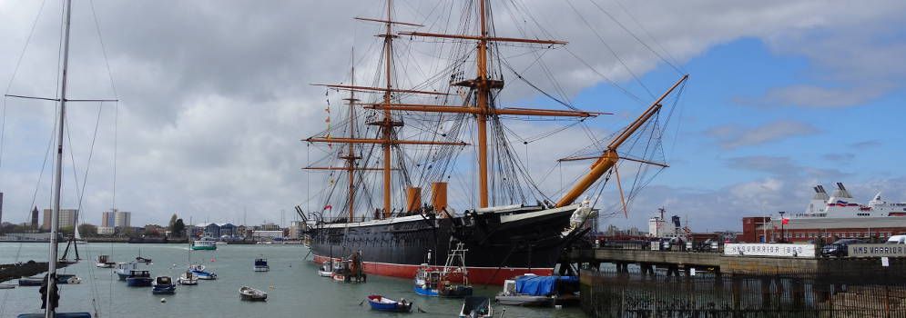 HMS Warrior in Portsmouth, Engeland