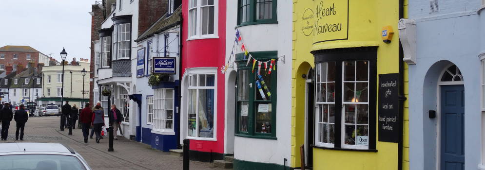 Straatje in Weymouth, Engeland