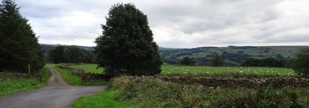 Wandelpad naar Bardon Mill in Northumberland