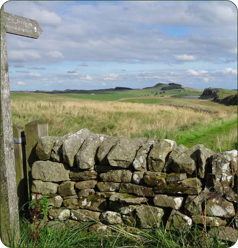 Hadrian's Wall vlakbij Crag Lough