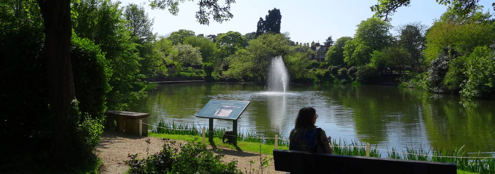 Tuin van Bletchley Park in Buckinghamshire