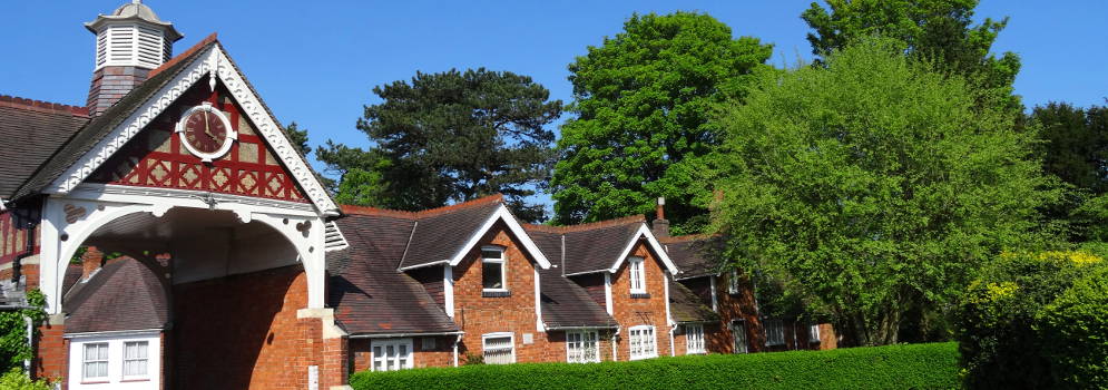 Cottages op Bletchley Park in Buckinghamshire