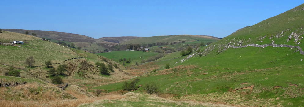 Grasvelden ten zuiden van Buxton, Peak District