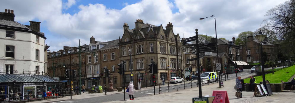In het centrum van Buxton, Engeland