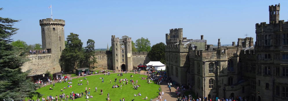 Warwick Castle in Warwickshire, Engeland