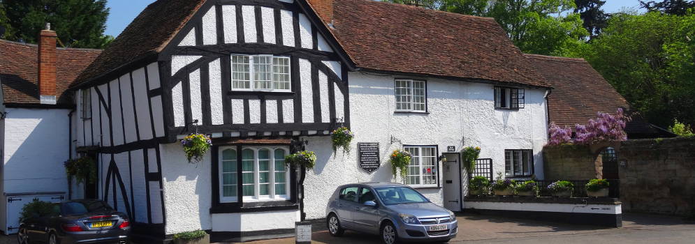 Cottage in het stadje Warwick, Engeland