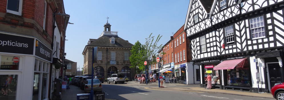 Centrum van Warwick in Engeland