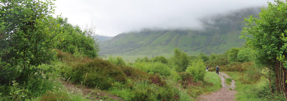 Wandelpad naar Cow Hill in Schotland