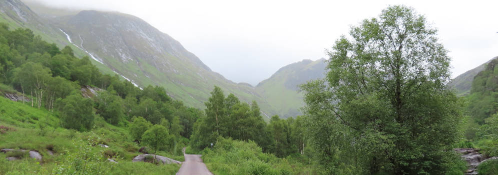 Single track weg in Glen Nevis