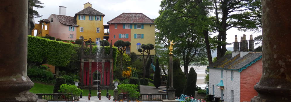 Het dorp Portmeirion in Snowdonia