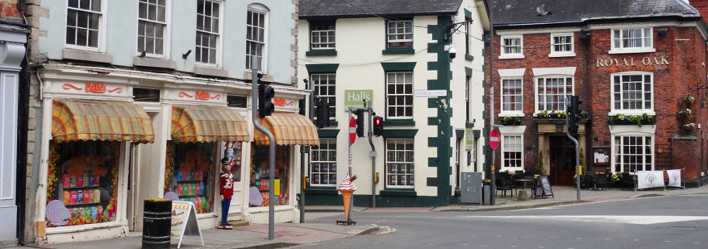 Het Royal Oak Hotel in Welshpool, Wales