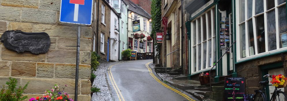 Het dorp Robin Hood's Bay in Yorkshire