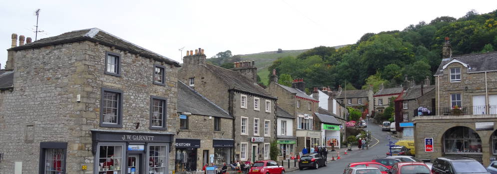 Centrum van Settle in de Yorkshire Dales, Engeland