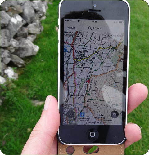 Ordnance Survey Map op de Iphone