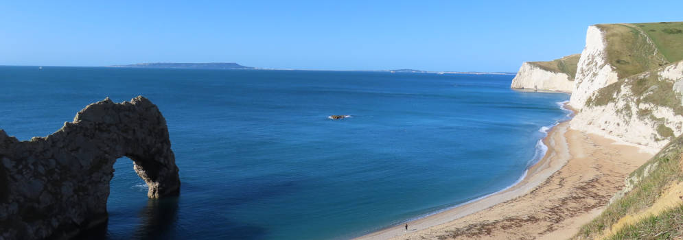 Durdle Door en Swyre Head aan de Jurassic Coast in Dorset