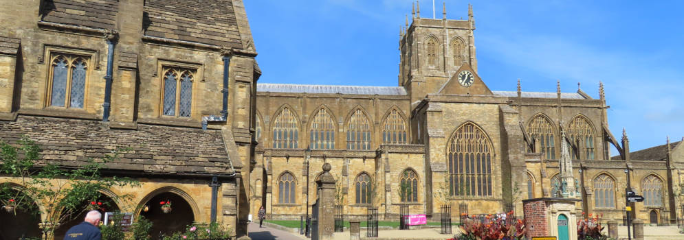 De abdij van Sherborne in Dorset