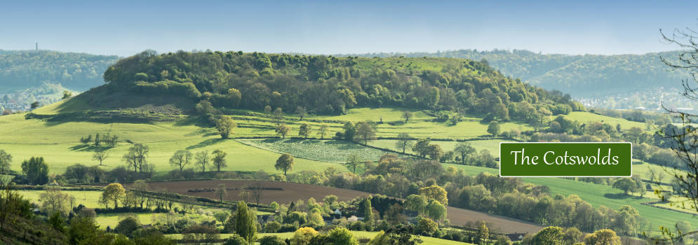 Heuvels in de Cotswolds, Engeland