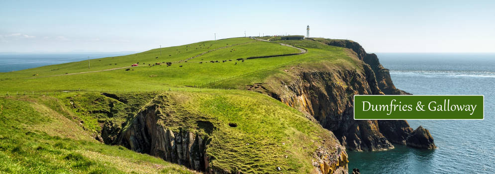 Kliffen in Dumfries and Galloway, Schotland