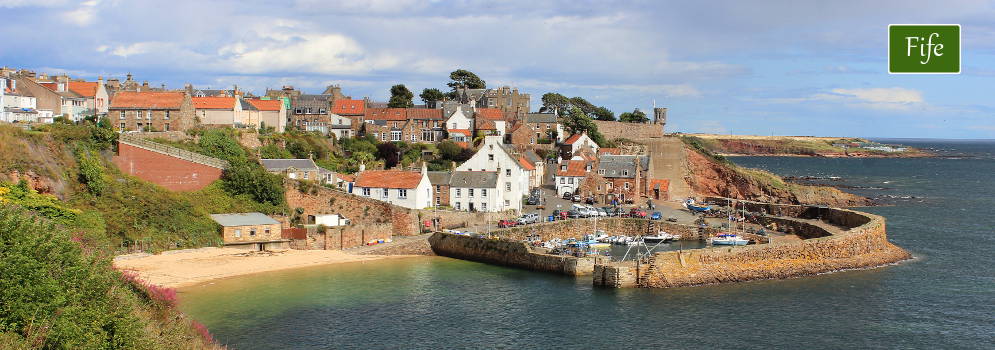 Kustdorpje in Fife, Schotland