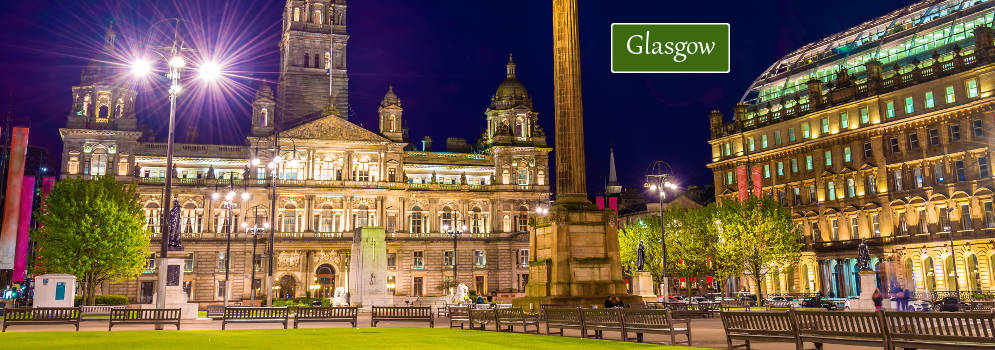 Centrum van de stad Glasgow, Schotland