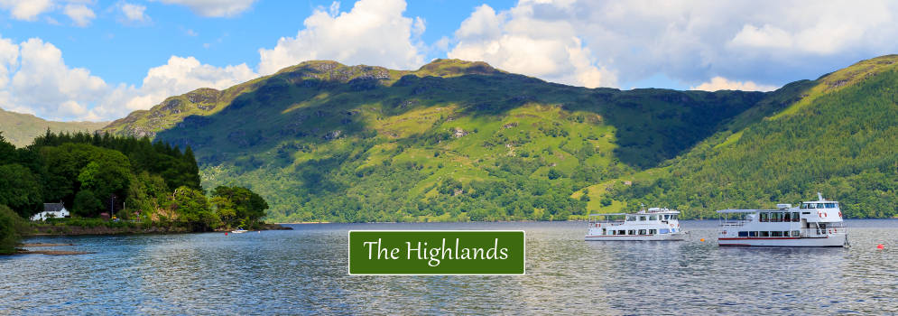 Groot meer in de Western Highlands, Schotland
