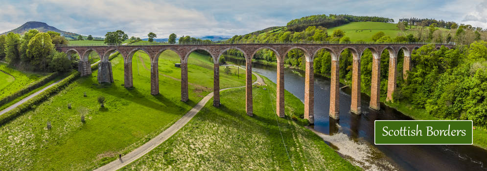 Spoorwegviaduct in de Scottish Borders, Schotland