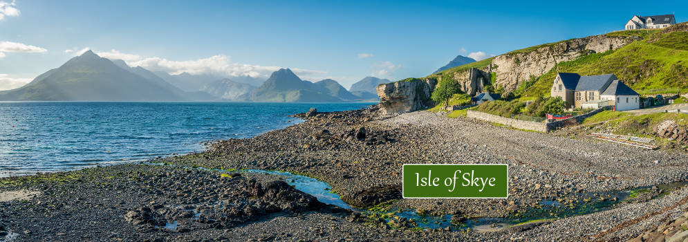 Kustlandschap op het eiland Skye, Schotland