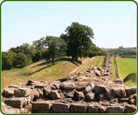 Het dorp Gilsland aan de Muur van Hadrianus in Engeland