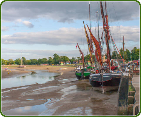 Het stadje Maldon in Essex, Engeland