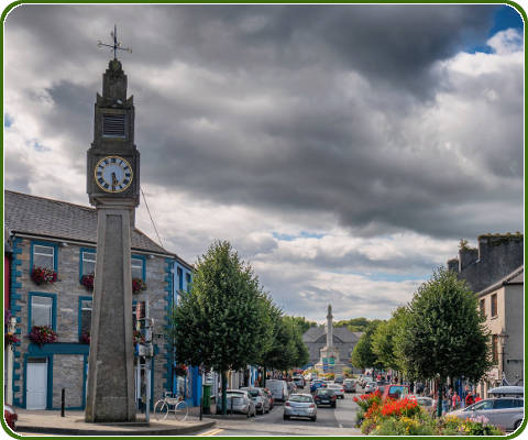 Het stadje Westport in West Ierland