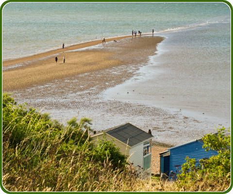 Strand van Whitstable in Kent, Engeland